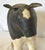 Vintage Artisan Crafted Folk Art Canvas Stuffed and Painted Cow Soft Sculpture For Sale - Image 10 of 12