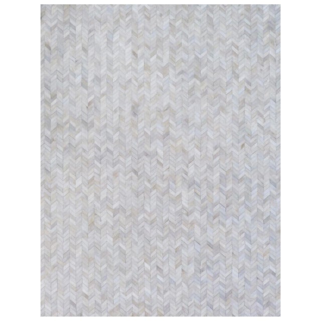 Exquisite Rugs Willoughby Patchwork Leather Ivory - 13'6"x17'6" For Sale In Los Angeles - Image 6 of 6