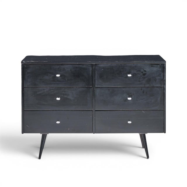 Paul McCobb for Planner Group Mid Century Ebonized 6 Drawer Dresser This dresser measures: 48 wide x 18 deep x 33.25...