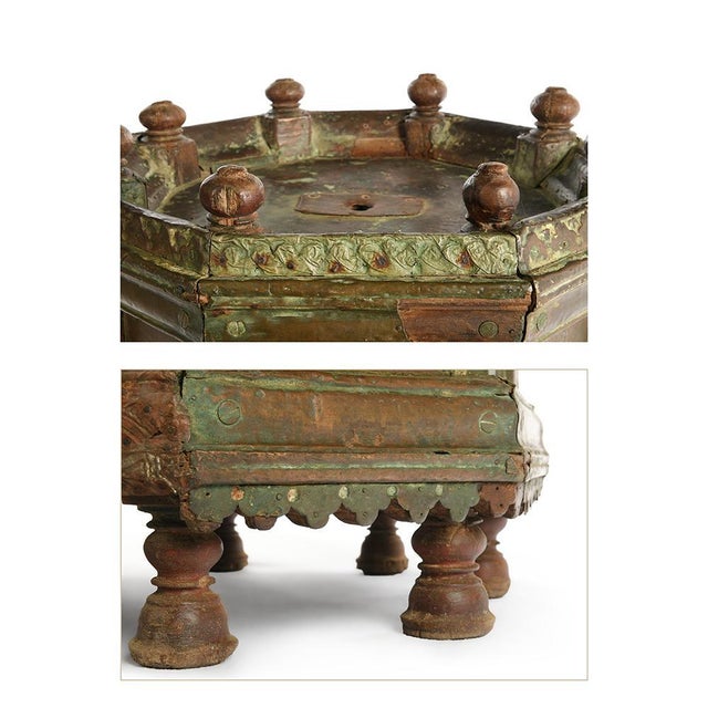 Patinated Wood Bolster, 1940s For Sale - Image 3 of 6