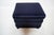 Hollywood Regency Late 20th Century Blue Ottoman With Fringed Skirt For Sale - Image 3 of 8