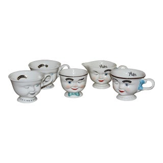 Vintage Baileys Irish Cream Winking Creamer & Sugar Yum Coffee Tea Cups 5pc Set For Sale