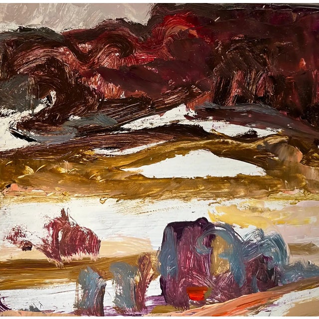 Jean Krille, Landscape 122, Oil on Masonite For Sale - Image 7 of 9