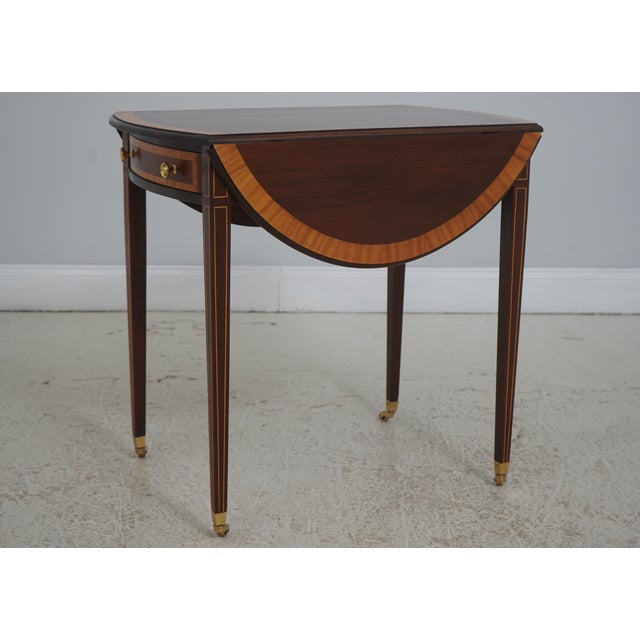 Age: Approx: 30 Years Old Details: Mahogany Brass Capped Feet & Casters High Quality Construction Nice Inlay Work...