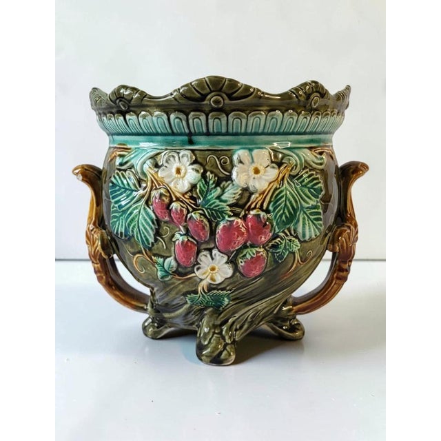 Art Nouveau Earthenware Cachepot from Onnaing, 1890s For Sale - Image 4 of 10