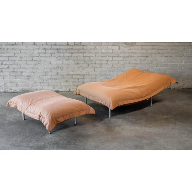 Ligne Roset Ligne Roset 'Calin' Louge Chair and Ottoman by Pascal Mourgue, 1990s - A Set For Sale - Image 4 of 16