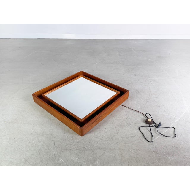 Mid-Century Illuminated Mirror in Teak from Pedersen & Hansen For Sale - Image 11 of 13
