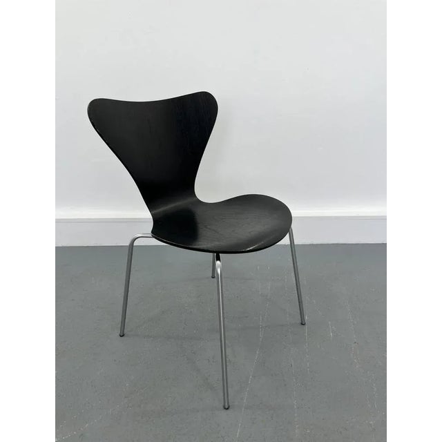 Black Chair Model 3107 by Arne Jacobsen, 1970s For Sale - Image 8 of 8