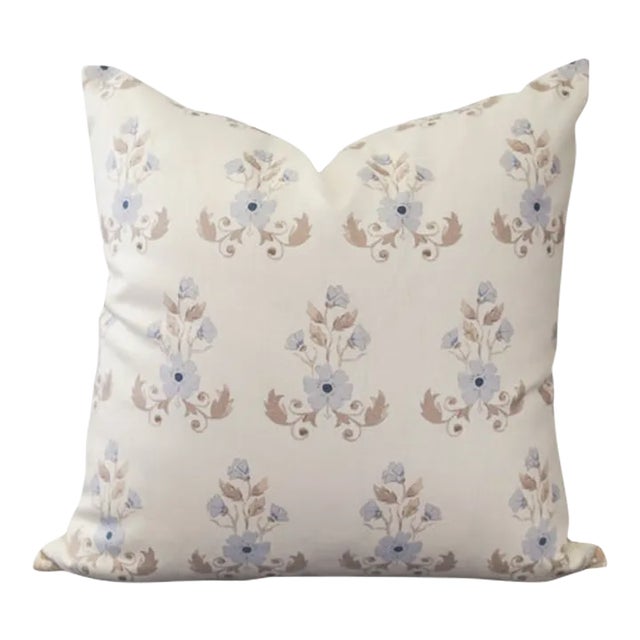 Lauren Servati Textiles, Unfading Flower // Skye Pillow, 18"x18" For Sale