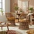 This beautiful pair of vintage wicker barrel‑back chairs brings effortless boho charm and warm, organic texture to any...