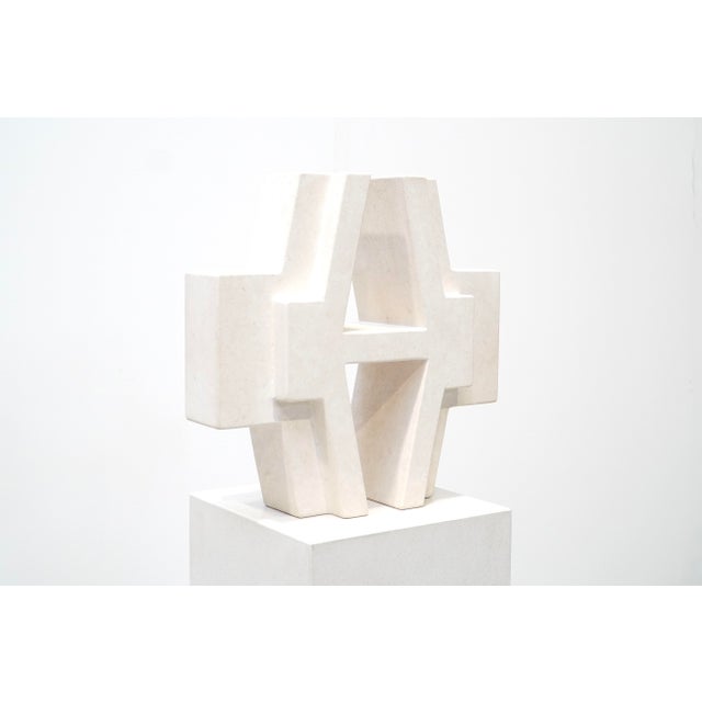 Renaat Ramon, Geometric Sculpture, Belgium, 2017, French Limestone For Sale - Image 10 of 12
