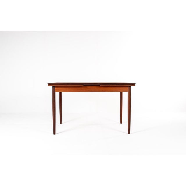 Mid-Century Modern Mid-Century Scandinavian Teak Extendable Dining Table, 1960s For Sale - Image 3 of 15
