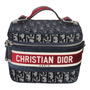 Blue Red Velvet Oblique Diortravel Vanity Case