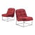 1970s Vintage Scoop Lounge Chairs with Sturdy Chrome Bases, Attributed to Milo Baughman - a Pair For Sale