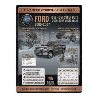 Ford F250-F550 Super Duty 2005-2007, Car Repair Manual, Workshop Guide Book For Sale