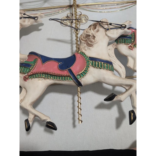 C Jere Carousel Horses Metal Style Wall Sculpture For Sale In Cleveland - Image 6 of 15