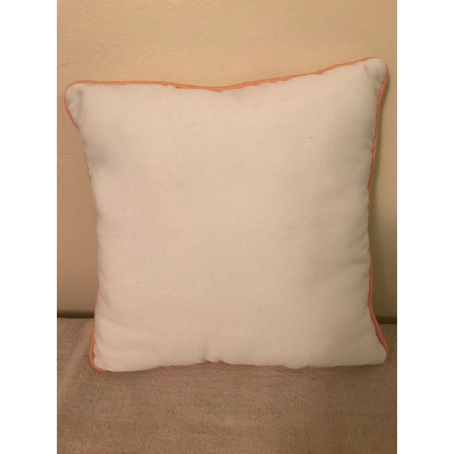 Handmade Embroidered Bird Motif Pillow For Sale In Lexington, KY - Image 6 of 8