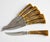Sheffield Set of 6 Vintage Sheffield Faux Antler Bone Steak Knives For Sale - Image 4 of 6