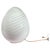 White Murano Glass Egg Lamps, Pair of Large White Swirl Opaline Lamps For Sale - Image 8 of 10
