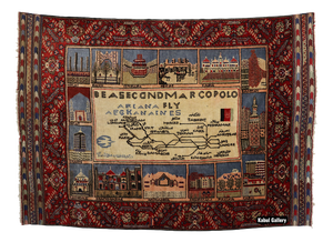 Vintage Afghan Hand-Knotted Turkmen Wool Rug, 1950s