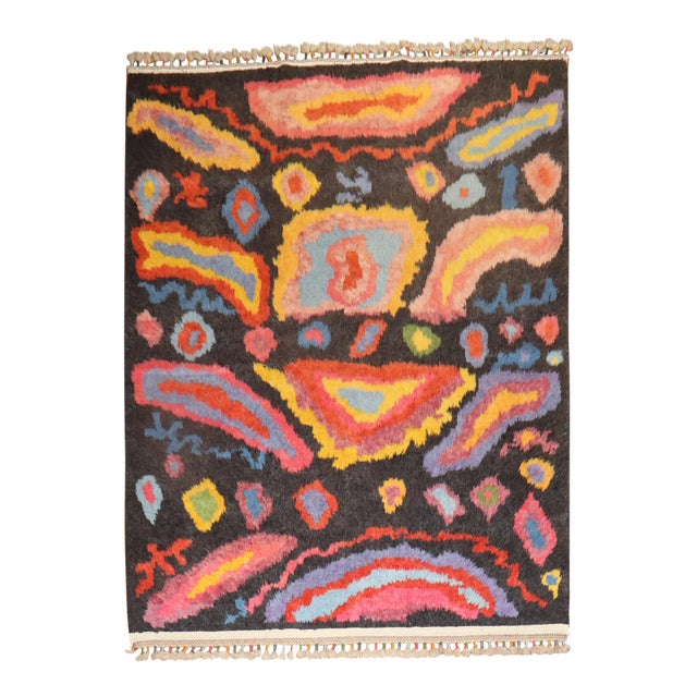 Early 21st Century Contemporary Tulu Shag Rug - 5'11" x 8' For Sale
