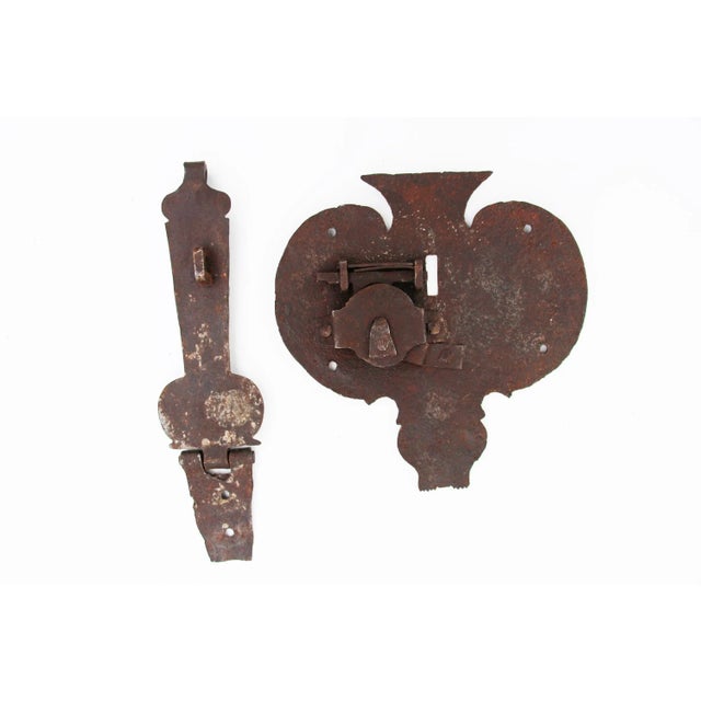 18th Century Wrought Iron Chest Lock For Sale - Image 12 of 13
