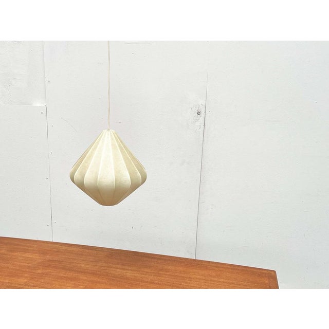 1960s Mid-Century Modern Cocoon Pendant Lamp by Friedel Wauer for Goldkant Leuchten, Germany, 1960s For Sale - Image 5 of 18