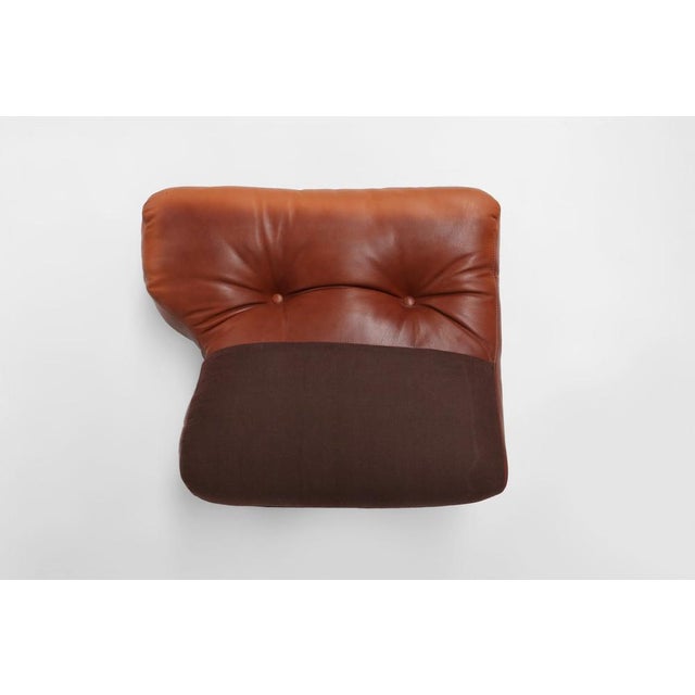 Coronado Lounge Chair in Brown Leather by Tobia Scarpa for B&B Italia, Italy, 1960s For Sale - Image 15 of 17