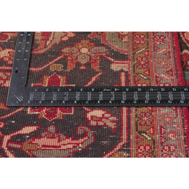 Textile Antique Persian Heriz Rug, 10'02 X 12'09 For Sale - Image 7 of 10