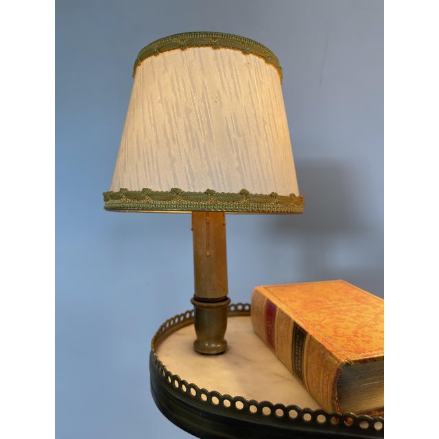 Adjustable 20th Century Louis XVI Mahogany Floor Lamp Table with Marble Top, France For Sale - Image 4 of 12