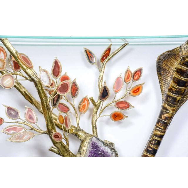 1980s Vintage French Console Table by Jacques Duval-Brasseur For Sale - Image 5 of 9