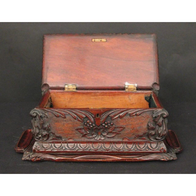 Antique Carved Box For Sale - Image 5 of 7