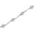 Contemporary .925 Sterling Silver 1.0 cttw Miracle-Set Diamond 7 Stone Floral Cluster Link Bracelet For Sale - Image 3 of 6