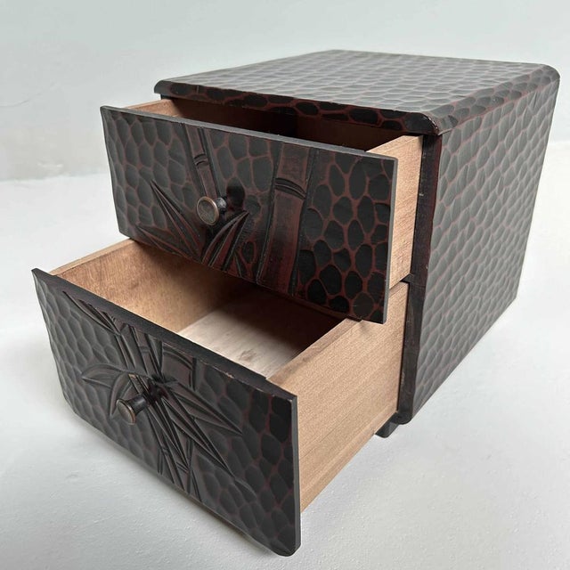 Kamakura Bori Haribako 針針 Bamboo Tansu Sewing Cabinet, Japan, 1970s For Sale - Image 4 of 14