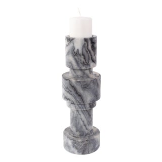 Modern Clarinda Marble Candle Holder- Tall For Sale