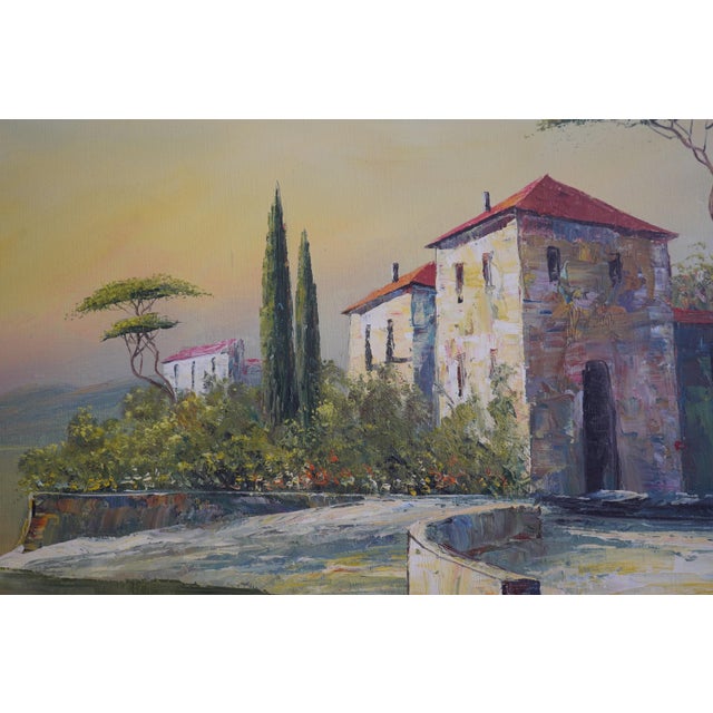 Framed Oil on Canvas Lake Scene Artist Signed For Sale In Philadelphia - Image 6 of 12