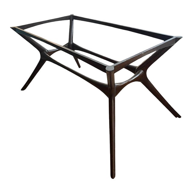 Attribued to Palecek Copenhagen Mid Century Style Mahogany Dining Table - No Glass For Sale
