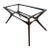 Attribued to Palecek Copenhagen Mid Century Style Mahogany Dining Table - No Glass For Sale
