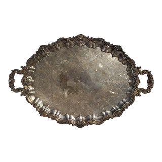 Early 20th Century Antique Webster Silverplate Butlers Tray For Sale