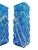 Hand-Blown Blue Art Glass Vases with White Trailing, 1980s, Set of 2 For Sale - Image 10 of 11