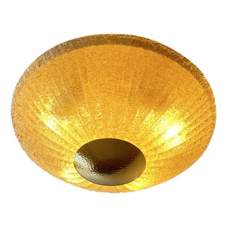 Venetian Gold Graniglia Murano Glass Flush Mount by Simoeng for Simoeng For Sale
