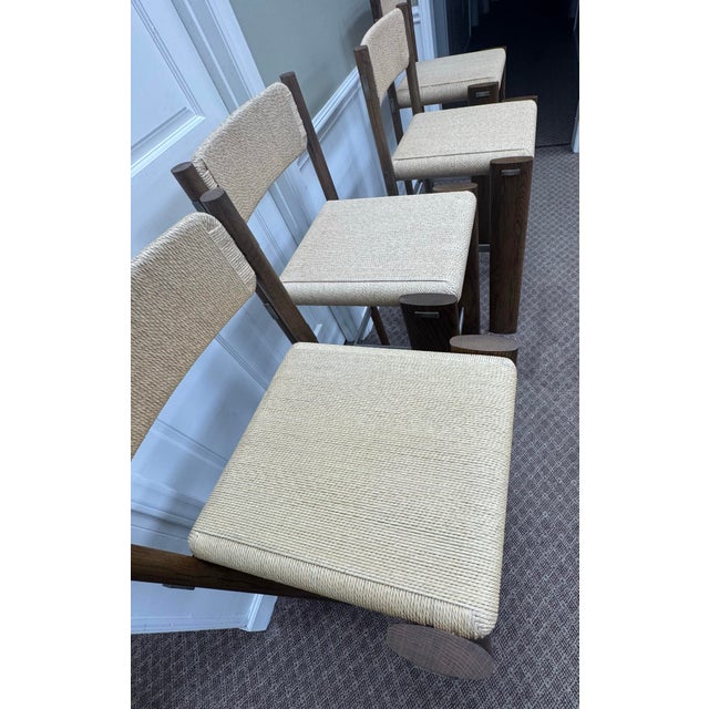 Metal Marmol Radziner for Baker / McGuire Nichols Woven Bar Stool, Set of 4 For Sale - Image 7 of 12