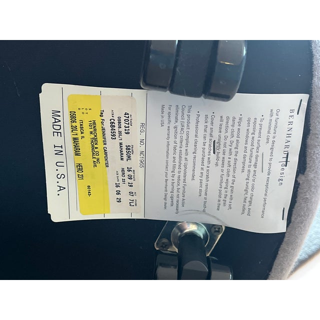 Bernhardt Bernhardt Mitt Chair & Apel Ottoman For Sale - Image 4 of 9