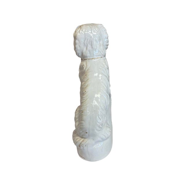 Staffordshire Mid 19th Century Staffordshire Large Dog Figurine With Girl For Sale - Image 4 of 8