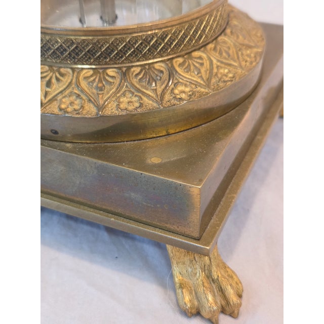 Vintage Crystal and Brass Column Table Lamps - Style of William Kessler Baccarat For Sale - Image 11 of 17
