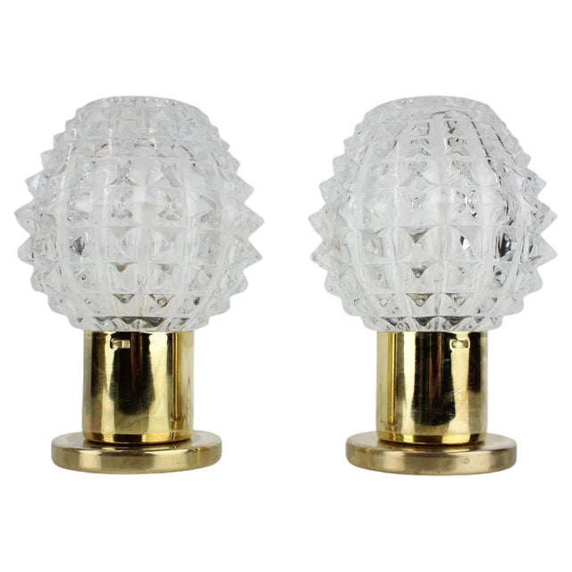 Table or Wall Lamps, Preciosa, Kamenický Šenov, 1960s, Set of 2 For Sale