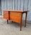 Milo Baughman 1950s Mid Century Walnut and Brass Wrting Desk in the Style of Milo Baughman For Sale - Image 4 of 8