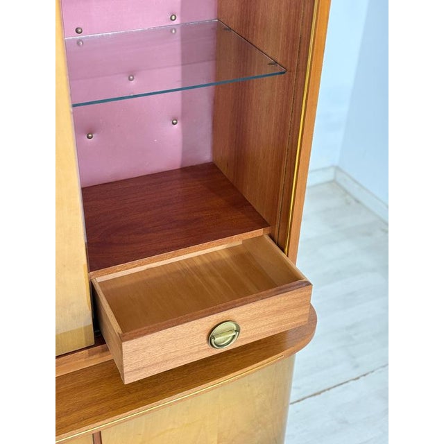 Wood Vintage Highboard or Bar Cabinet For Sale - Image 7 of 18