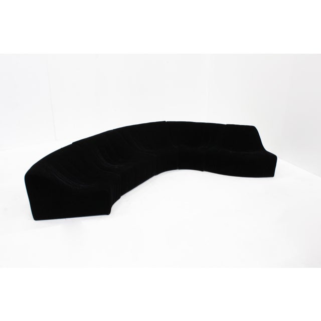 Vintage curved modular sofa designed by Kwok Hoi Chan in the 1970s for Steiner Paris, model Chromatic. High end vintage...