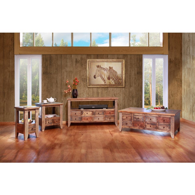 Rustic Bayshore 2 Drawer End Table For Sale - Image 3 of 5